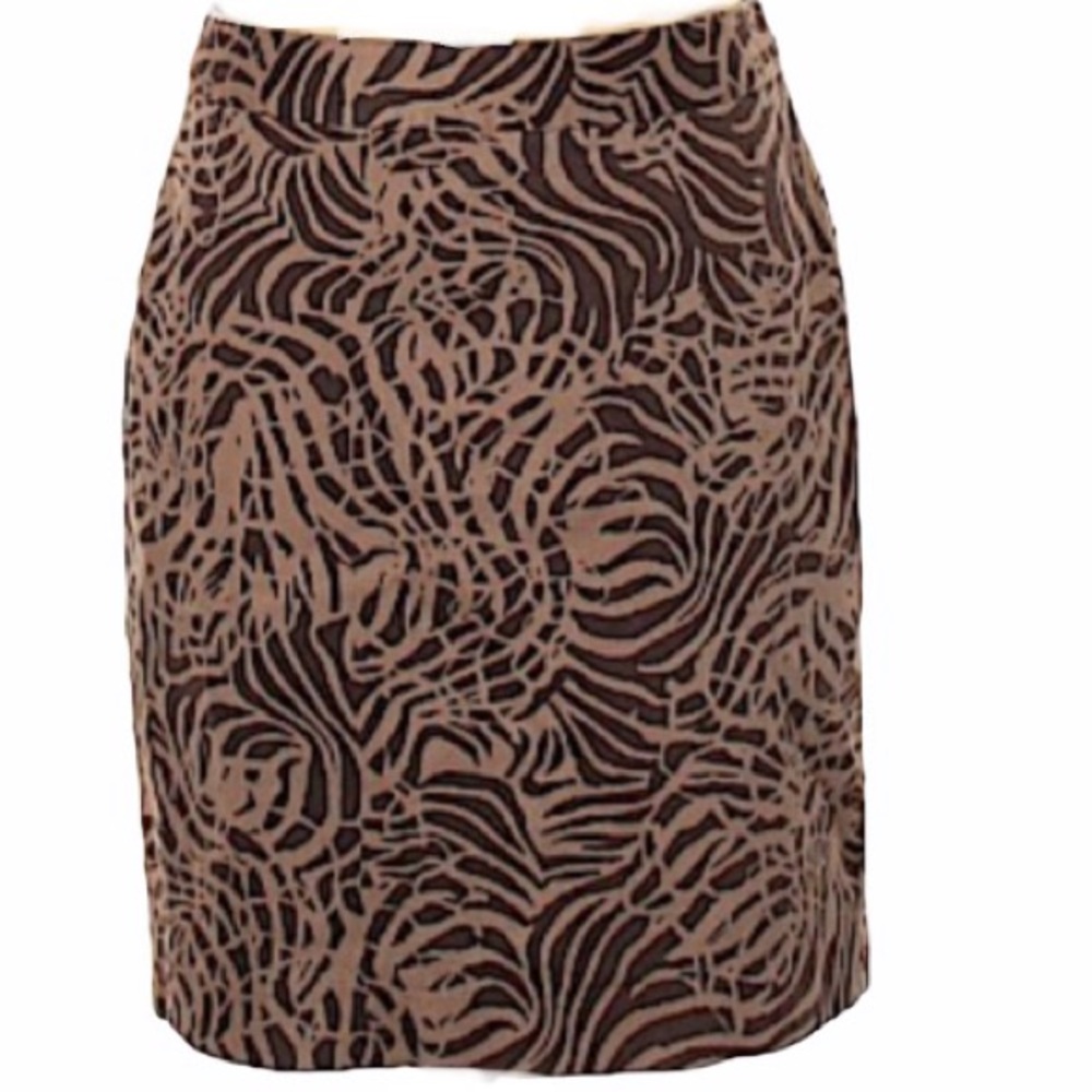 Banana Republic Safari Print Fully Lined Skirt sz 6